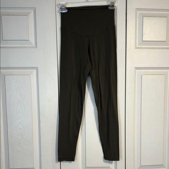 OFFLINE by AERIE Olive Green High-Rise Leggings 7/8 Ankle Crop Stretch Small - Picture 2 of 8